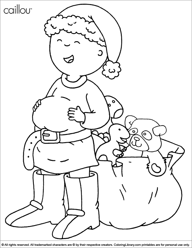 Plansa de colorat cu Caillou 81 80